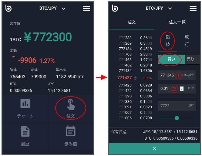 取引所 指値注文で買いたい Bitbank Support
